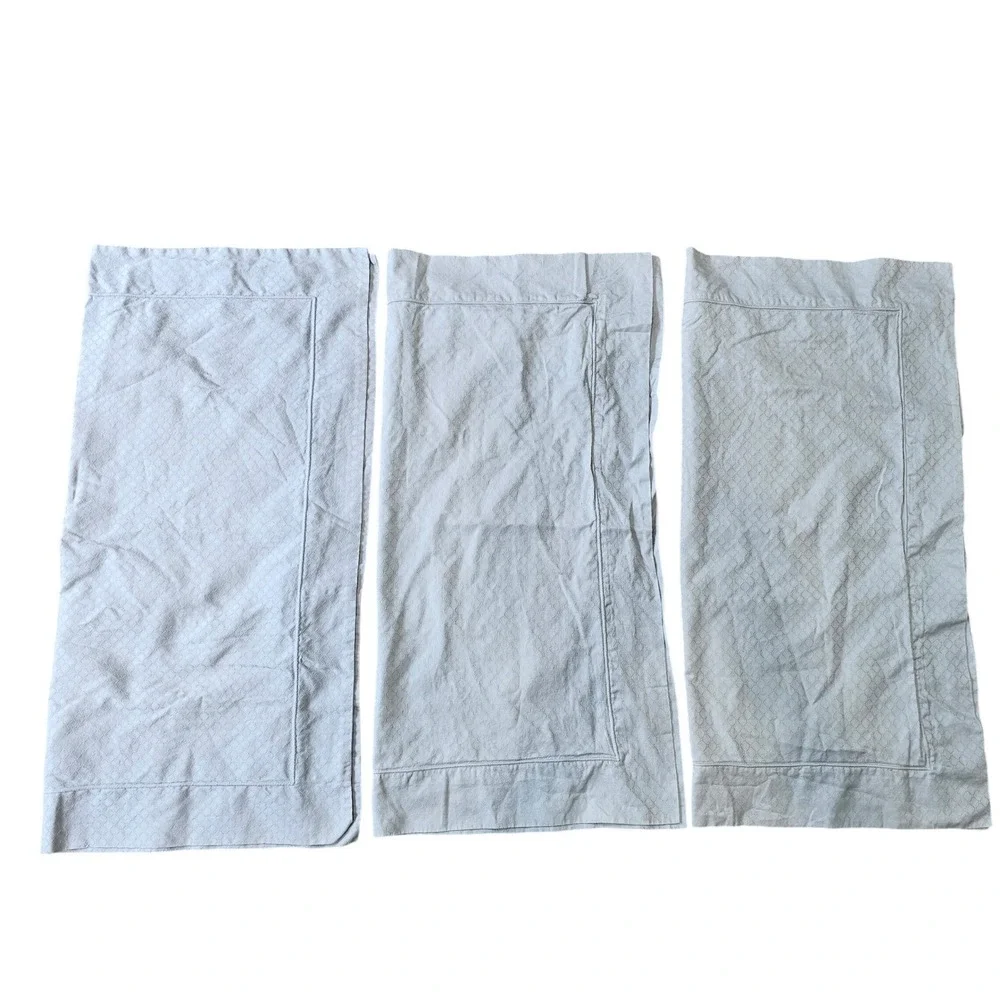 Frette Euro Sham Pillowcase Set of 3 Cotton Gray‎ Made in Italy Luxury 24x24